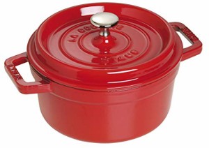 staub ストウブ 「 ピコ ココット ラウンド チェリー 18cm 」 両手 鋳物 ホーロー 鍋 IH対応 【シリアルナンバー付き日本品】