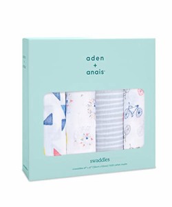 おくるみ ガーゼ ベビー 【 日本正規品 aden + anais おくるみ 4枚 セット leader of the pack モスリンコット