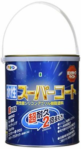 アサヒペン 塗料 ペンキ 水性スーパーコート 1.6L ヘリテージグリーン 水性 多用途 ツヤあり 1回塗り 超耐久 ロングライフペイント 特殊