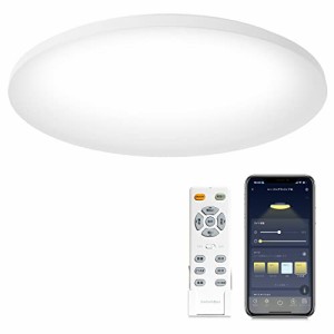 SwitchBot LEDシーリングライトプロ 8畳 スマートリモコン機能付き Alexa 無段階 調光調色 スイッチボット 天井 照明器具 4