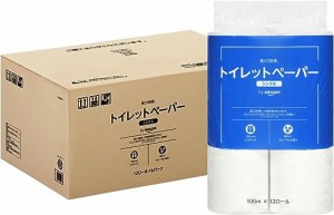 by Amazon トイレットペーパー 長さ2倍巻 100m x 72ロール(12ロール×6パック) シングル (12ロールで24ロール分) フ