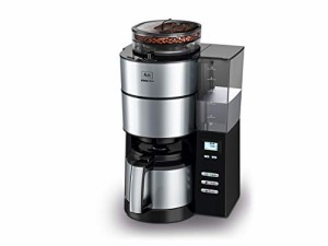 メリタ ミル付き全自動コーヒーメーカー アロマフレッシュサーモ 2~10杯用 ブラック AFT1021-1B