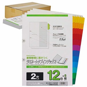 マルマン インデックス A4 2穴 インデックスシート 12山 5組 10冊 LT4212FX10