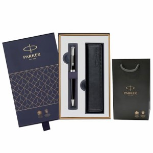 PARKER パーカー ボールペン ソネット ラックブラックCT 中字 油性 本革 ペンケース付 ギフトボックスセット 正規品 1950792