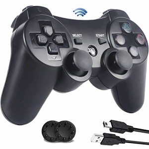 PS3 コントローラー【2022アップグレード版】DUALSHOCK3用 コントローラー Bluetooth 振動機能 ワイヤレス ゲームパッド