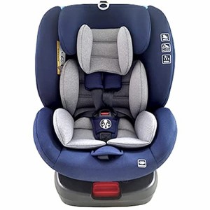 アイリスプラザ ISOFIX チャイルドシート 回転式 新生児から ジュニアシート ベビーシート 乗り降りらくらく ECE R44合格 ネイビー