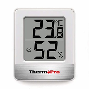 ThermoProサーモプロ 湿度計 温度計 温湿度計 湿度計室内 大画面 コンパクト 顔マーク 壁掛け 卓上スタンド マグネット TP-49