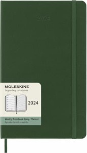 モレスキン 手帳 2024 年 1月始まり 12カ月 ウィークリー ダイアリー ハードカバー ラージサイズ(横13cm×縦21cm) マートルグ