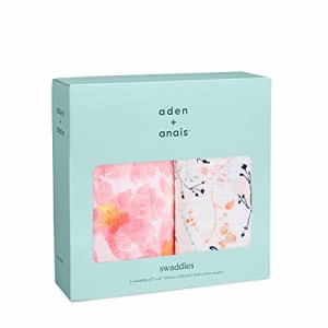 おくるみ ガーゼ ベビー 【 日本正規品 aden + anais おくるみ 2枚 セット petal blooms モスリンコットン 100%