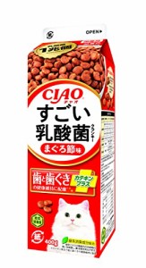 CIAO (チャオ) すごい乳酸菌クランキー 牛乳パック まぐろ節味 400g 12個セット