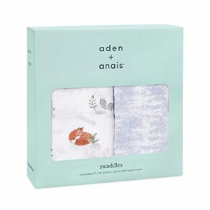 aden + anais(エイデンアンドアネイ) 【日本正規品】出産祝い ベビーギフト モスリンスワドルおくるみ 2枚セット Naturally