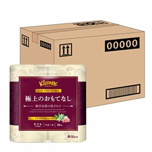 【ケース販売】 クリネックス 極上のおもてなし トイレット4ロール 30mダブル ×10パック入り