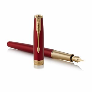 PARKER パーカー 万年筆 ソネット レッドGT 細字 18金ペン先 ギフトボックス入り 正規品 1950773