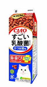 CIAO (チャオ) すごい乳酸菌クランキー 牛乳パック かつお節味 400g 12個セット