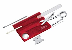 VICTORINOX(ビクトリノックス) スイスカード ネイルケア トランスルーセントレッド 爪やすり 爪磨き ガラスネイルファイル はさみ搭載