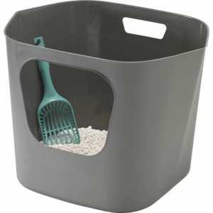 【OFT】 フレキシブルリッターボックス 猫 トイレ 大型 98％再生プラスチック 大きい 飛び散り 防止 取っ手付き 丸洗い可能