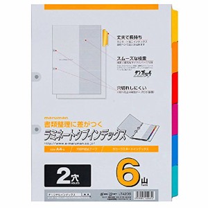 マルマン インデックス A4 2穴 インデックスシート 6山 1組 10冊 LT4206