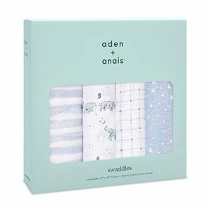 aden + anais(エイデンアンドアネイ) 【日本正規品】出産祝い ベビーギフト モスリンスワドルおくるみ 4枚セット Rising St