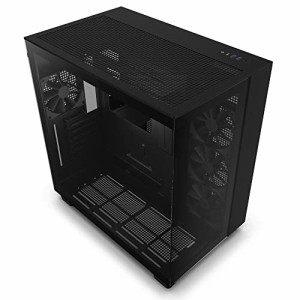 NZXT H9 Flow 2層構造 ミドルタワー PCケース Black CM-H91FB-01 CS8576