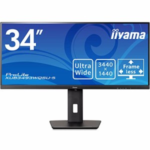 マウスコンピューター iiyama モニター ディスプレイ 34インチ ウルトラワイド UWQHD 3440×1440 IPS方式 高さ調整 角