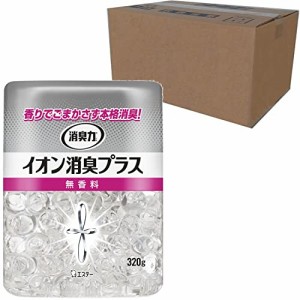 [ 消臭力 イオン消臭プラス ]【ケース販売】 部屋 トイレ用 置き型 無香料 本体 320g×16個 クリアビーズ 部屋用 玄関 リビング キ