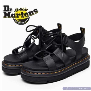 Dr.Martens サンダル レディース ドクターマーチン Nartilla レディース メンズ 黒 ナルティラ ナッパレザーサンダル