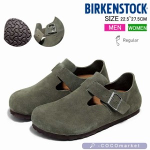 ビルケンシュトック BIRKENSTOCK ロンドン テック サンダル シューズ メンズ 普通幅 LONDONVELOURSLEDERグレー グリー/1027496/1027506