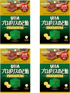 UHA味覚糖 プロポリス のど飴 PREMIUM 52g×4袋