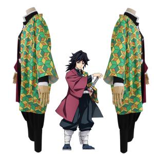 鬼滅の刃 富岡義勇 とみおか ぎゆう 水柱 和服 羽織 浴衣 着物 マント コスプレ ハロウィン 変装 コスチューム 仮装 服装 大人 男女兼用 