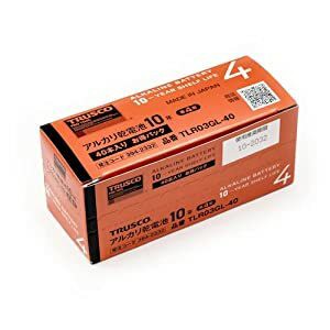 トラスコ中山 TRUSCO アルカリ乾電池10年 単4 お得パック （1Pk（箱）＝40本入） TLR03GL-40 [A230101]