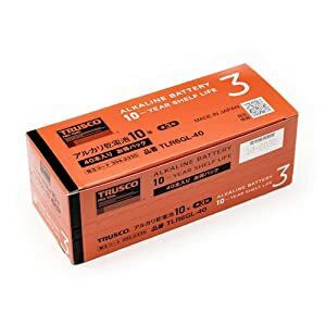 トラスコ中山 TRUSCO アルカリ乾電池10年 単3 お得パック （1Pk（箱）＝40本入） TLR6GL-40 [A230101]