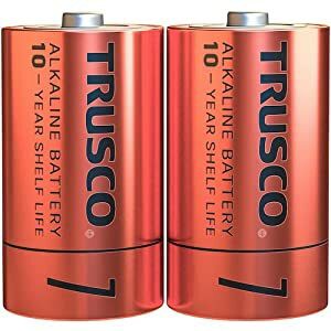 トラスコ中山 TRUSCO アルカリ乾電池10年 単1 （2本入） TLR20GPL-2S [A230101]