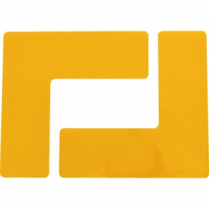 トラスコ中山 TRUSCO 耐久フロアサインズL型 Mサイズ 黄4枚（2シート） DFSL-M-Y [A020501]