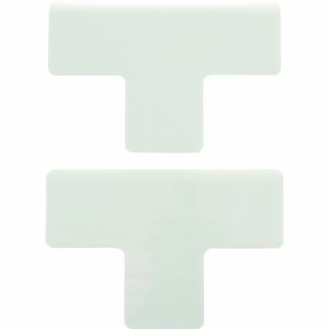 トラスコ中山 TRUSCO 耐久フロアサインズT型 Mサイズ 白2枚（1シート） DFST-W [A020501]