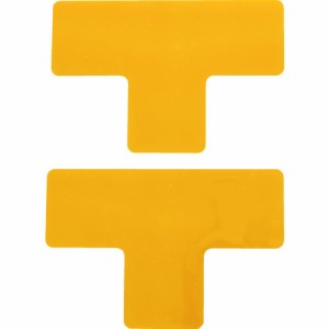 トラスコ中山 TRUSCO 耐久フロアサインズT型 Mサイズ 黄2枚（1シート） DFST-Y [A020501]