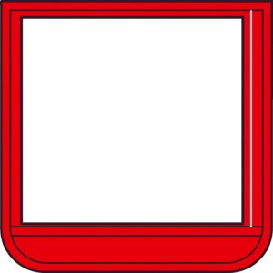 トラスコ中山 TRUSCO ポケット胸章赤・軟質ビニール・60×60ｍｍ T36815 [A020501]