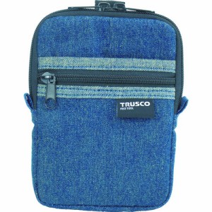 トラスコ中山 TRUSCO デニムコンパクトケース 2ポケット ブルー TDCK101 [A020501]