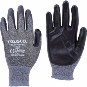 トラスコ中山 TRUSCO カラーニトリル背抜き手袋 ブラック L TGL3595SPBKL [A020501]