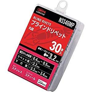 ロブテックス エビ ブラインドリベット  ブラインドリベット（ステンレス/スティール製） 4-6（30本入） エコパック NSS46MP [A010315]