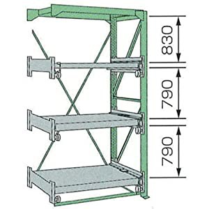 ムラテック KDS 【代引不可】 【個人宅不可】 金型収納ラック  スライドラックSSR10-2809-3HR SSR10-2809-3HR [I270303]