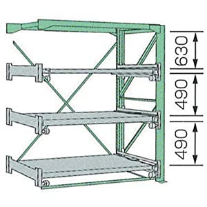 ムラテック KDS 【代引不可】 【個人宅不可】 金型収納ラック  スライドラックSSR10-2012-3HR SSR10-2012-3HR [I270303]