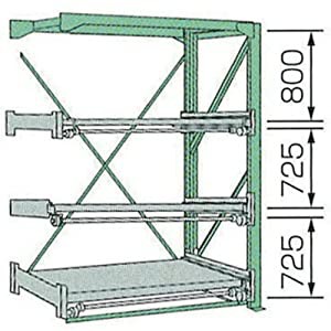 ムラテック KDS 【代引不可】 【個人宅不可】 金型収納ラック  スライドラックSSR10-2812-3FR SSR10-2812-3FR [I270303]