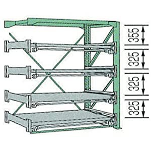 ムラテック KDS 【代引不可】 【個人宅不可】 金型収納ラック  スライドラックSSR10-2012-4FR SSR10-2012-4FR [I270303]