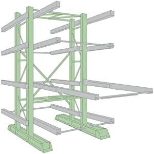 ムラテック KDS 【代引不可】 【個人宅不可】 長尺物保管棚  スライドバーラックSBR2010053WT SBR2010053WT [I270304]