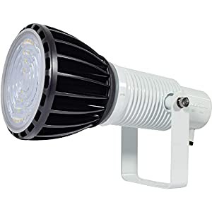 日動工業 LED投光器  エコビックLED投光器100W 常設用 スポット アース付 電線2m 本体白、電球黒 ATL-E100J-SW-50K [A120104]