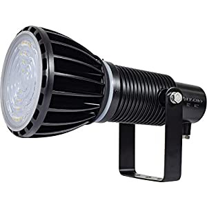 日動工業 LED投光器  エコビックLED投光器100W 常設用 スポット アース付 電線2m 本体黒、電球黒 ATL-E100J-SBK-50K [A120104]