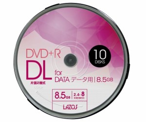 アズワン AS ONE ブランクメディアディスク　DVD+R　DL　データ用　10枚スピンドル 3-664-05 [A101011]