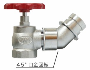 岩崎製作所 IWA 黄銅製 １．６ＭＰａ 口金部４５°回転 町野式散水栓バルブ（根元固定式） 固定バルブ口金回転50×45° 散水用品 31SVK50