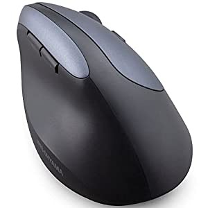 アイリスオーヤマ IRIS マウス IRIS 518145 ワイヤレスマウス エルゴノミクスデザイン ブラック IM-R04-B [A230101]