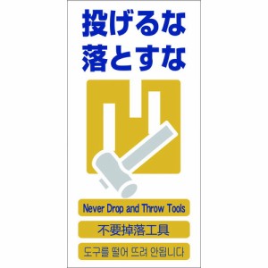 グリーンクロス グリーンクロス 4ヶ国語入り安全標識 投げるな落とすな GCE‐11 1146-1113-11 [A230101]